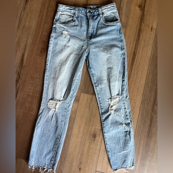 Kut from the Kloth Denim - Kut from the Kloth Christine straight leg high rise jeans size 2 distressed